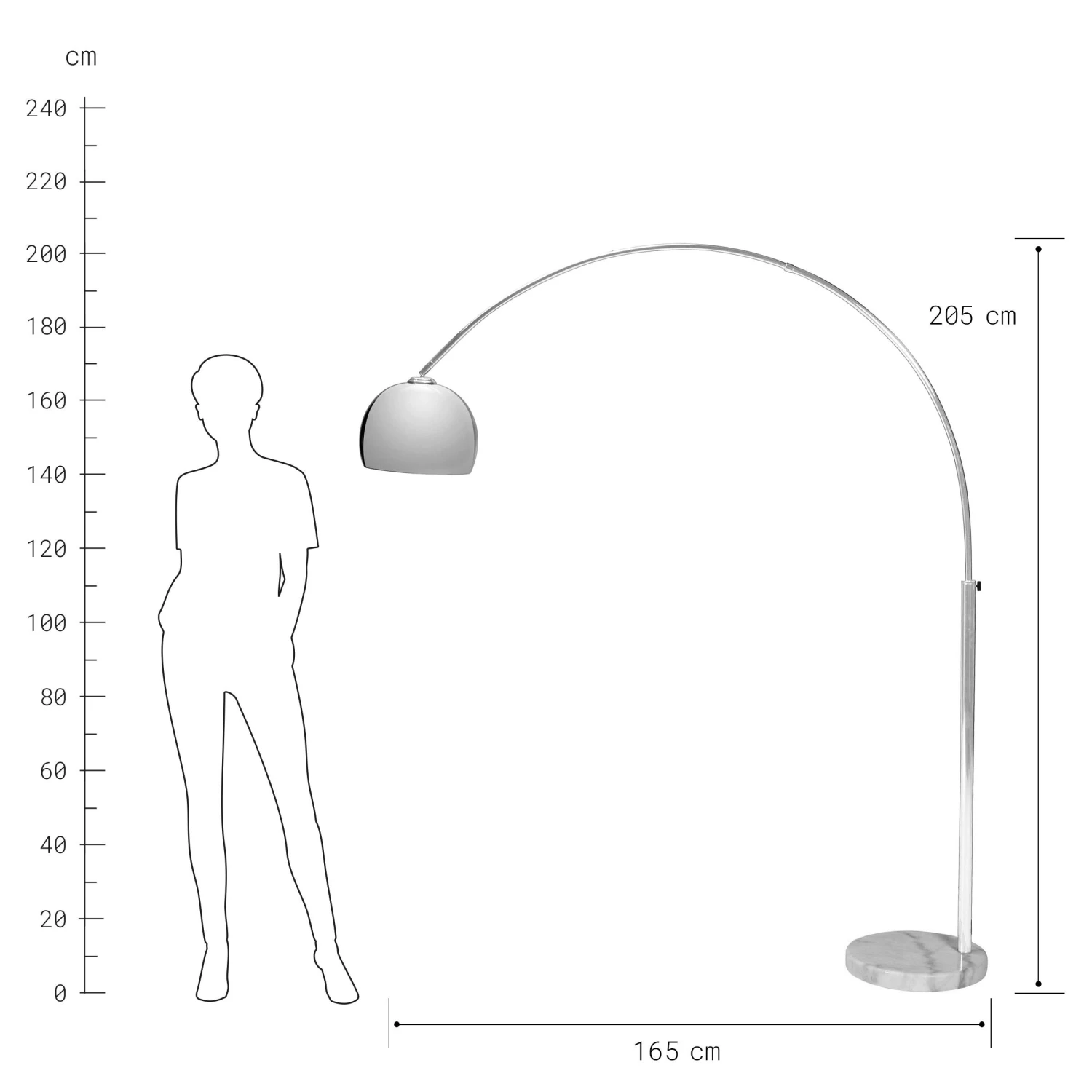 BOW Standleuchte Mit Marmorfuß 3 BOW Standleuchte Mit Marmorfuß – Bild 3