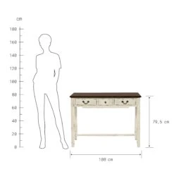 CABOTT COVE Konsolentisch Mit 3 Schubladen -Haushaltsgegenstände Rabatte 10194006 3