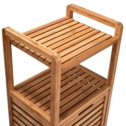 BIG BAMBOO Regal Mit Wäschekorb -Haushaltsgegenstände Rabatte 10208207 6