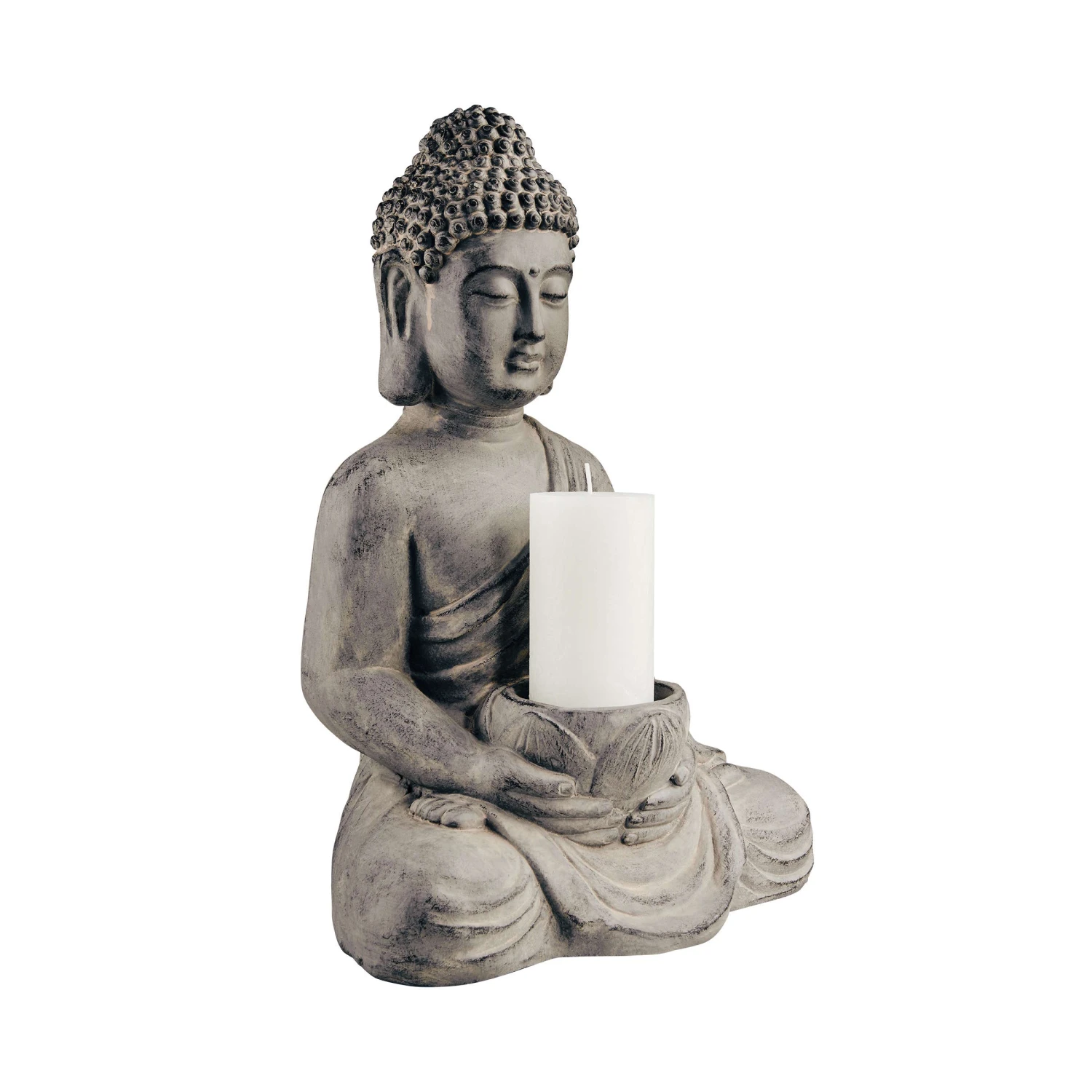 BUDDHA Statue Mit Kerzenteller Höhe 46cm 5 BUDDHA Statue Mit Kerzenteller Höhe 46cm – Bild 5