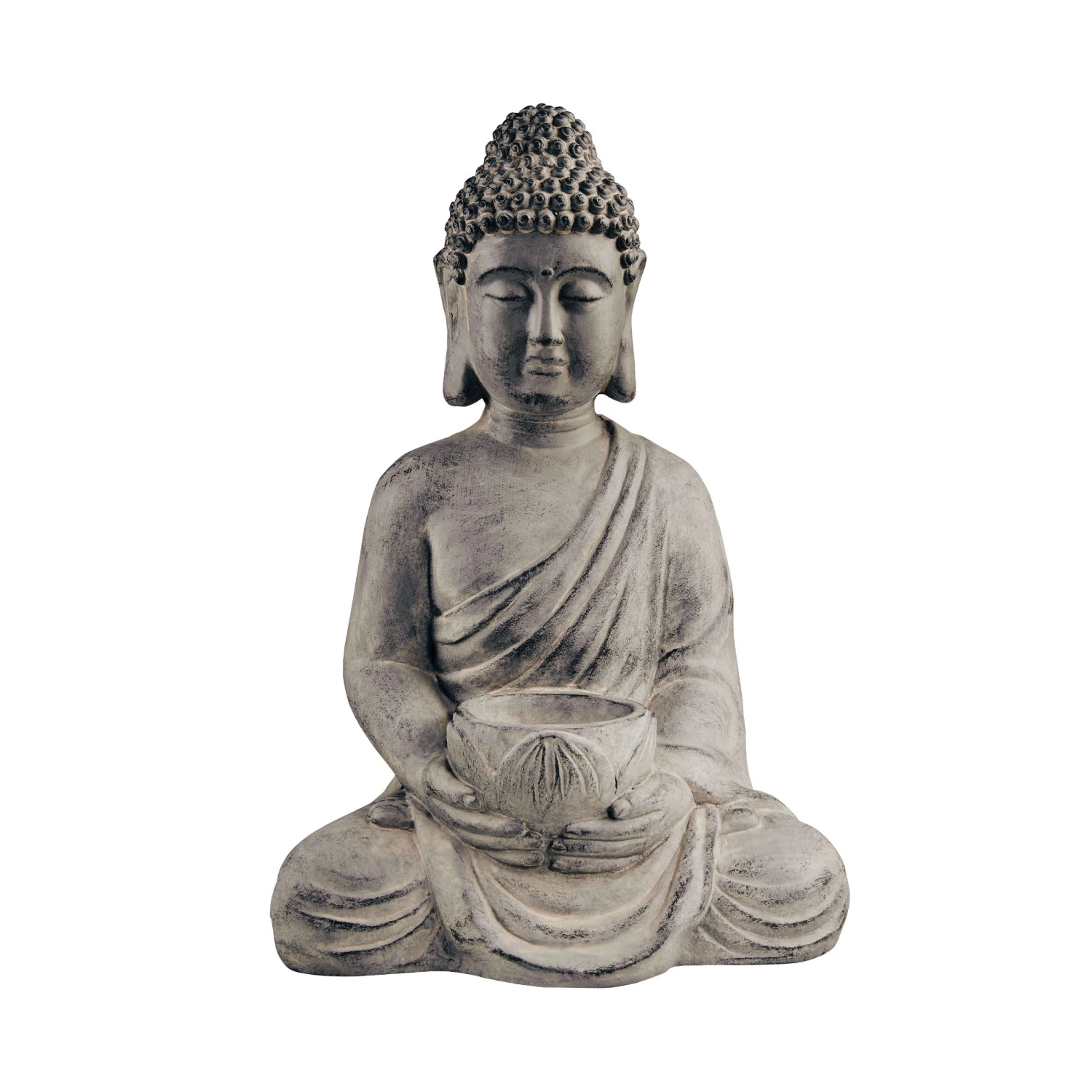 BUDDHA Statue Mit Kerzenteller Höhe 46cm 1 BUDDHA Statue Mit Kerzenteller Höhe 46cm