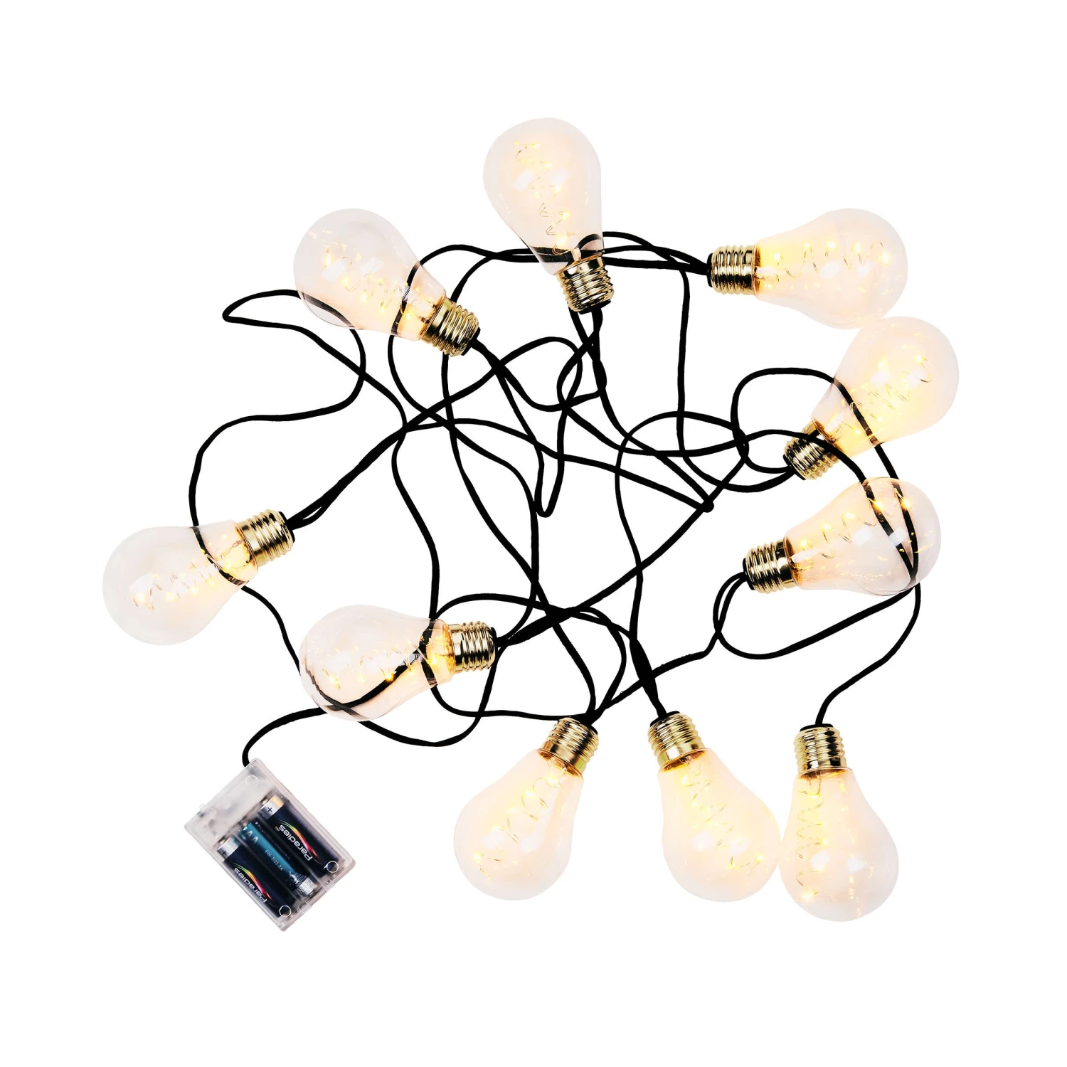 BULB LIGHTS LED Lichterkette Mit Naturseil 10 Lichter, Batteriebetrieben 2 BULB LIGHTS LED Lichterkette Mit Naturseil 10 Lichter, Batteriebetrieben – Bild 2