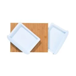 BAMBOO Bambusbrett Mit 2 Auffangschalen L 32 X B 25cm -Haushaltsgegenstände Rabatte 10217692 2