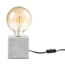 STILO Tischleuchte Mit Betonfuß 10x10 Cm 12 STILO Tischleuchte Mit Betonfuß 10x10 Cm -Haushaltsgegenstände Rabatte 10217783 4