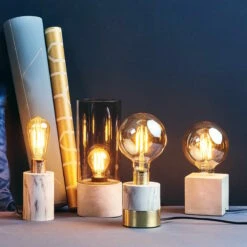 STILO Tischleuchte Mit Betonfuß Und Glasschirm -Haushaltsgegenstände Rabatte 10217789 5