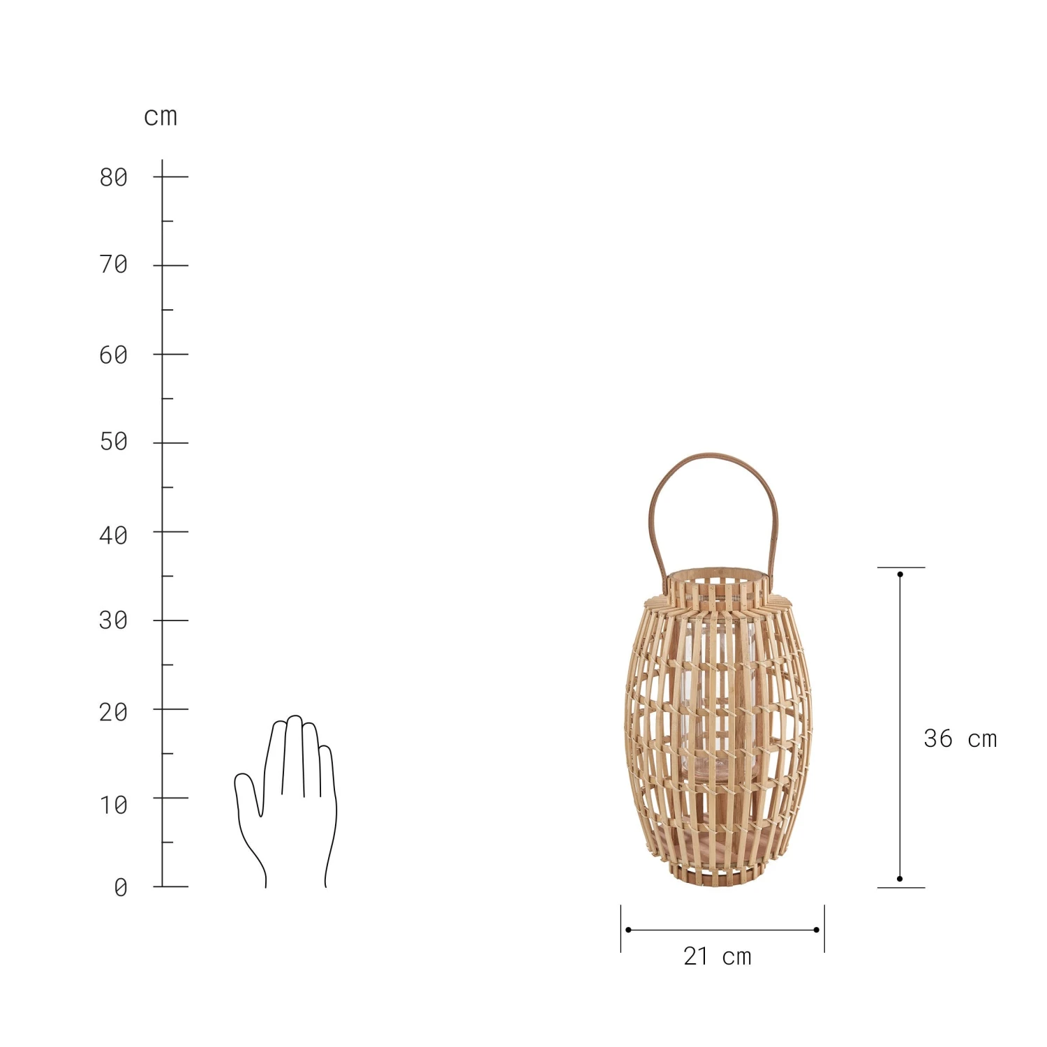 BAMBOO NIGHTS Laterne Mit Henkel 36 Cm 3 BAMBOO NIGHTS Laterne Mit Henkel 36 Cm – Bild 3