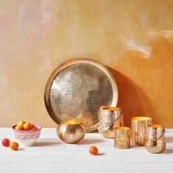 ORIENTAL LOUNGE Deko Tablett Glänzend Ø 45 Cm -Haushaltsgegenstände Rabatte 10219405 2