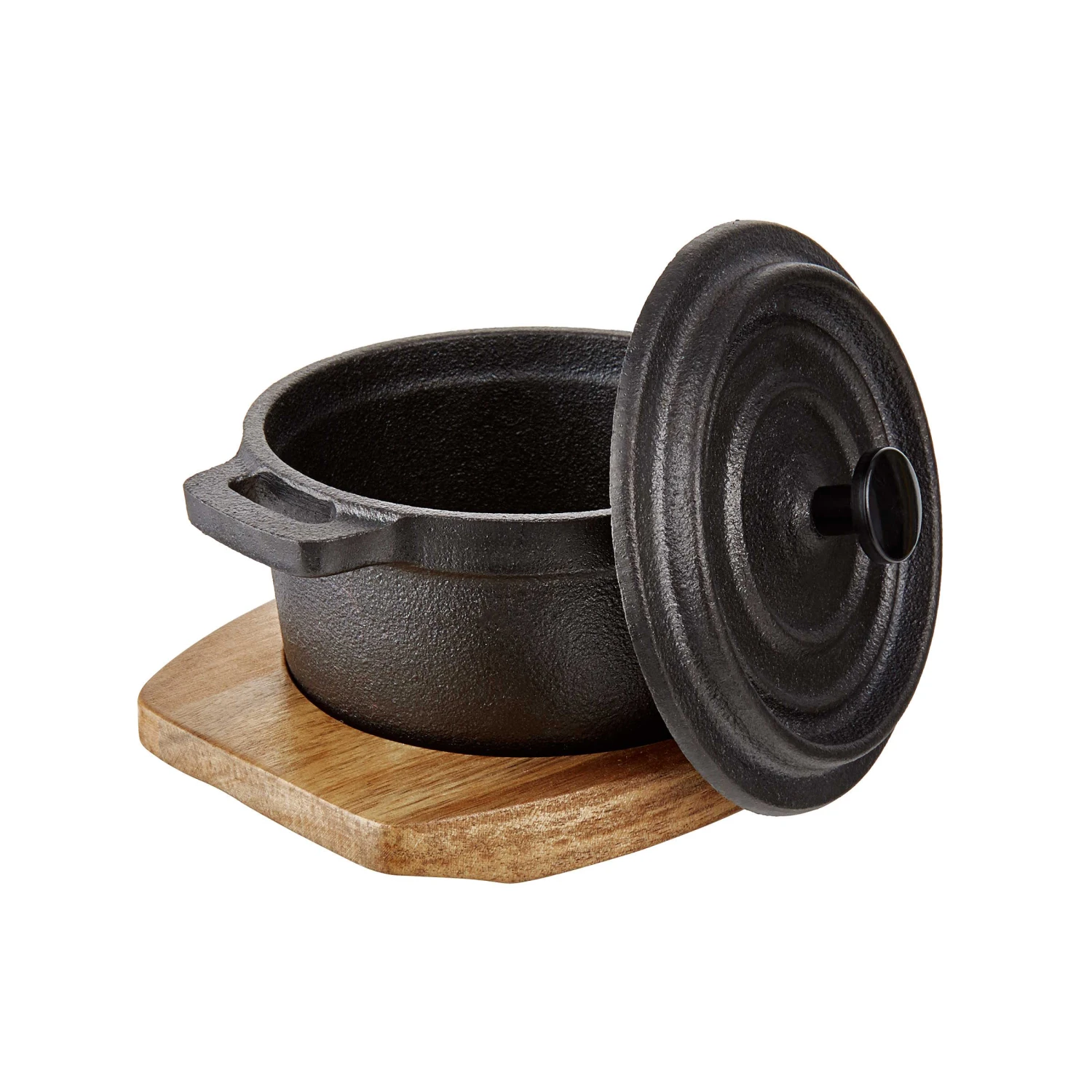 HOT IRON Mini-Serviertopf Mit Holzuntersetzer L 14 X B 11cm 5 HOT IRON Mini-Serviertopf Mit Holzuntersetzer L 14 X B 11cm – Bild 5