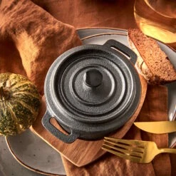 HOT IRON Mini-Serviertopf Mit Holzuntersetzer L 14 X B 11cm 13 HOT IRON Mini-Serviertopf Mit Holzuntersetzer L 14 X B 11cm -Haushaltsgegenstände Rabatte 10220998 5