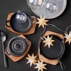 HOT IRON Mini-Serviertopf Mit Holzuntersetzer L 14 X B 11cm 14 HOT IRON Mini-Serviertopf Mit Holzuntersetzer L 14 X B 11cm -Haushaltsgegenstände Rabatte 10220998 6