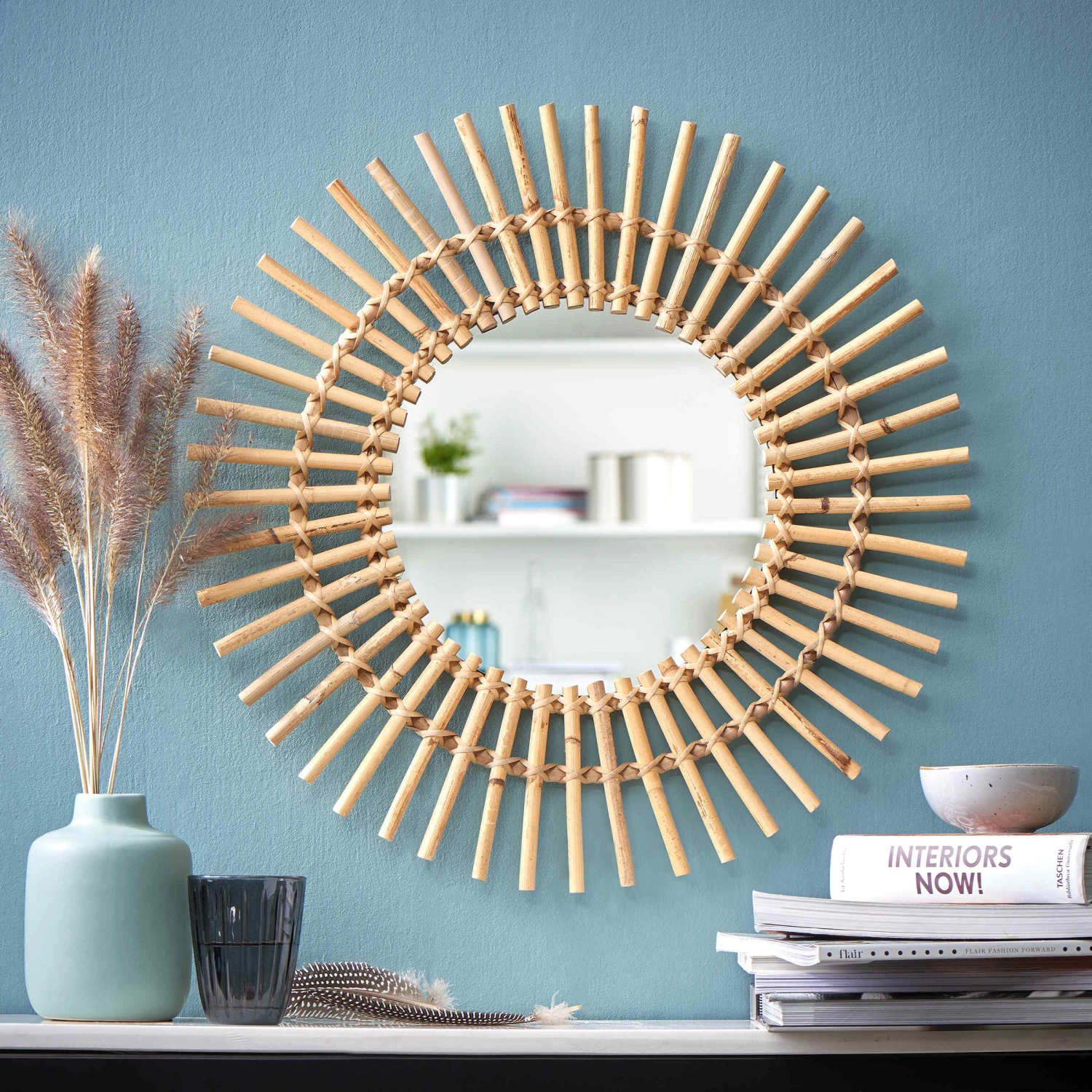 COTTAGE Spiegel Sonnenförmig Ø56cm 2 COTTAGE Spiegel Sonnenförmig Ø56cm – Bild 2