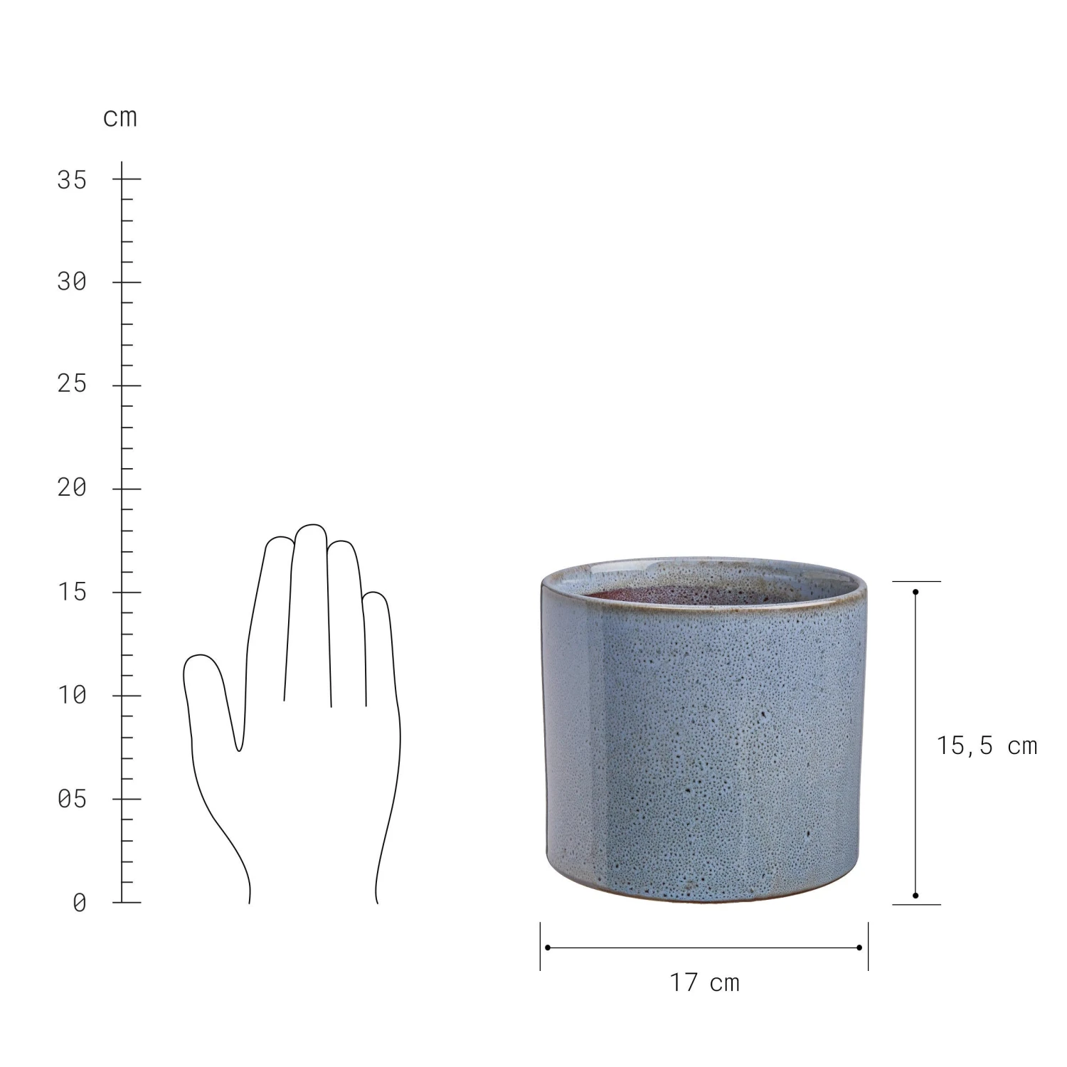 GLAZE Blumentopf Ø17cm 8 GLAZE Blumentopf Ø17cm – Bild 8