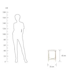MARBLE Beistelltisch Mit Marmorplatte -Haushaltsgegenstände Rabatte 10222673 2