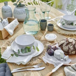 RAFFIA Platzset Mit Fransen Ø41cm -Haushaltsgegenstände Rabatte 10222859 3