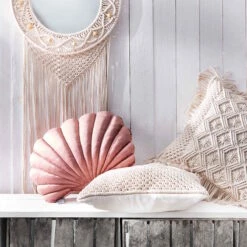 MACRAMÉ Kissen ZickZack L 45 X B 45cm -Haushaltsgegenstände Rabatte 10222953 8