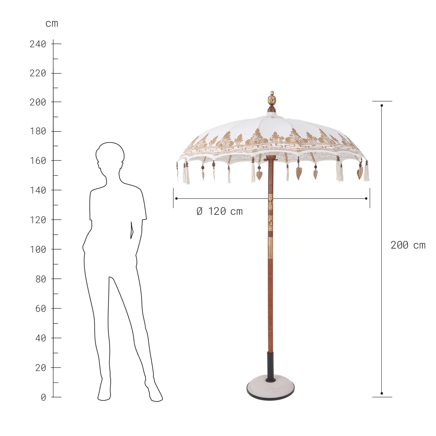 ORIENTAL LOUNGE Sonnenschirm Ø120cm 3 ORIENTAL LOUNGE Sonnenschirm Ø120cm – Bild 3