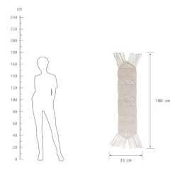 MACRAMÉ Tischläufer L 180 X B 35cm -Haushaltsgegenstände Rabatte 10224917 3