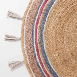 ALL NATURE Teppich Rainbow Mit Quasten Ø110cm -Haushaltsgegenstände Rabatte 10225335 4