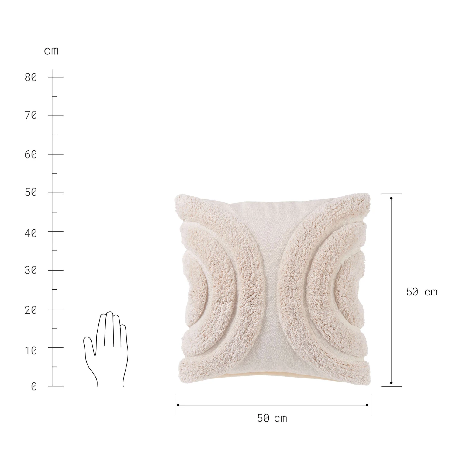 WHITE RAINBOW Kissen L 50 X B 50cm 4 WHITE RAINBOW Kissen L 50 X B 50cm – Bild 4