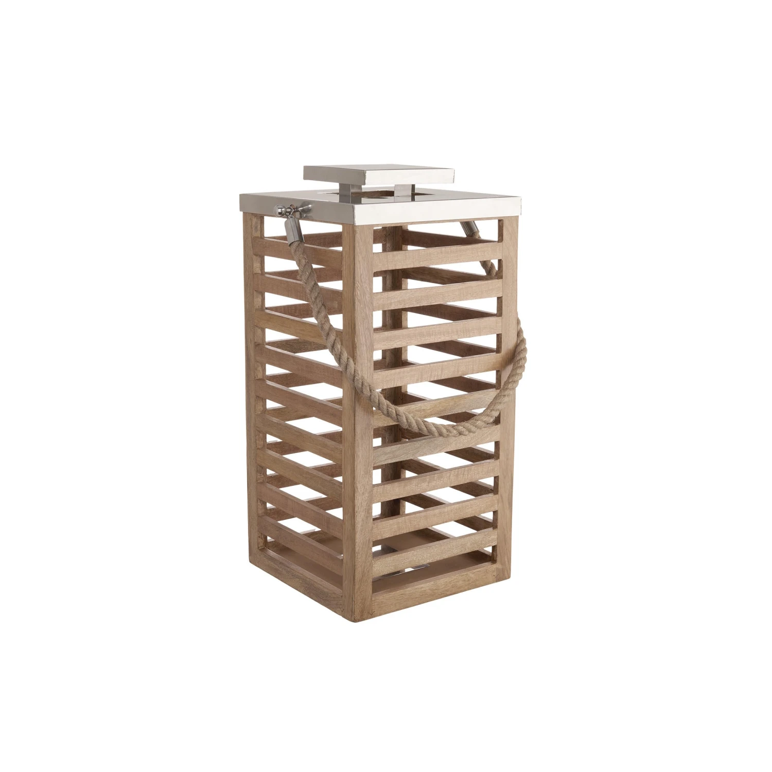 SHORE Laterne Mangoholz Höhe 54cm 1 SHORE Laterne Mangoholz Höhe 54cm