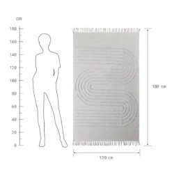 COTTON WAY Teppich Mit Fransen L 120 X B 180cm 7 COTTON WAY Teppich Mit Fransen L 120 X B 180cm -Haushaltsgegenstände Rabatte 10226642 2