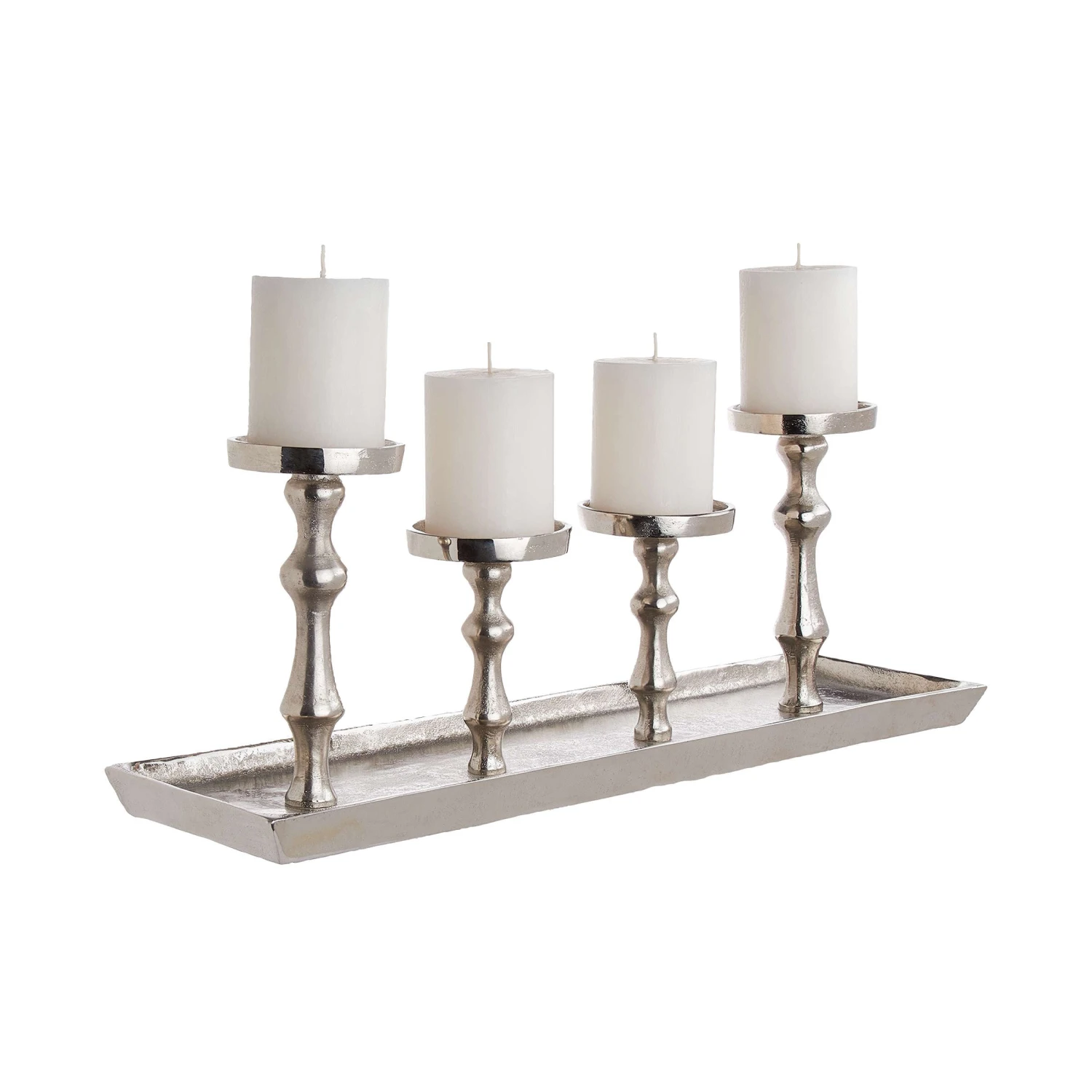 BANQUET Tablett Mit 4 Kerzenhaltern L 52 X B 15cm 2 BANQUET Tablett Mit 4 Kerzenhaltern L 52 X B 15cm – Bild 2