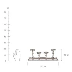 BANQUET Tablett Mit 4 Kerzenhaltern L 52 X B 15cm 7 BANQUET Tablett Mit 4 Kerzenhaltern L 52 X B 15cm -Haushaltsgegenstände Rabatte 10226874 2
