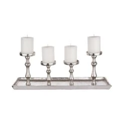 BANQUET Tablett Mit 4 Kerzenhaltern L 52 X B 15cm 9 BANQUET Tablett Mit 4 Kerzenhaltern L 52 X B 15cm -Haushaltsgegenstände Rabatte 10226874 4