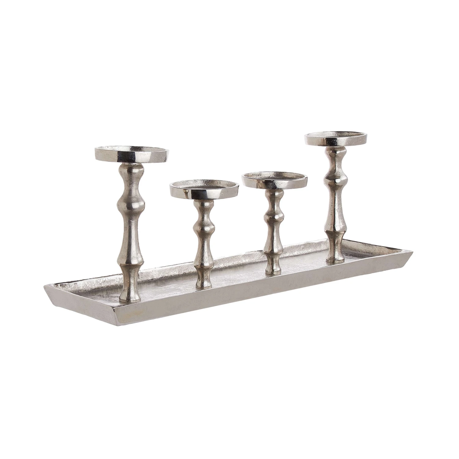 BANQUET Tablett Mit 4 Kerzenhaltern L 52 X B 15cm 1 BANQUET Tablett Mit 4 Kerzenhaltern L 52 X B 15cm