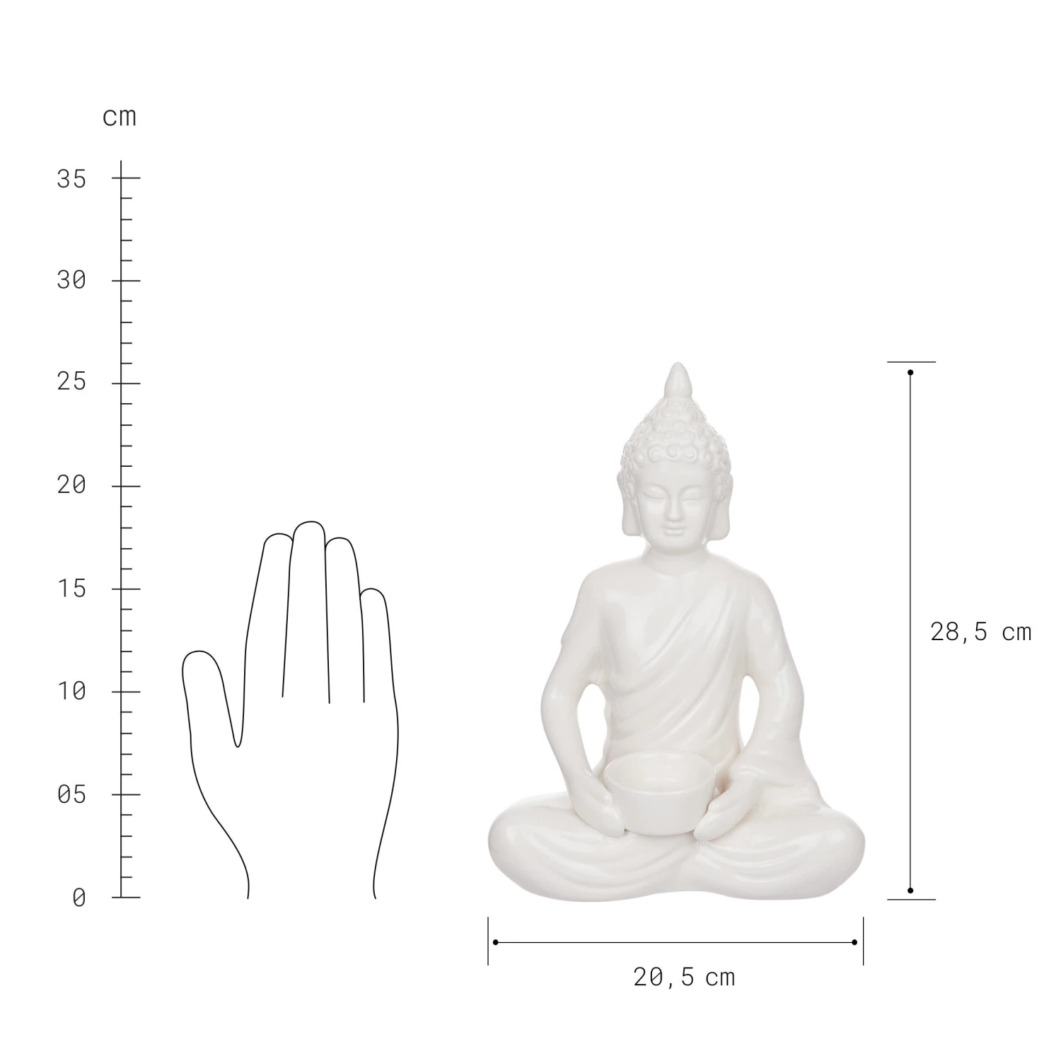 BUDDHADeko Statue Mit Teelichhalter Höhe 29cm 3 BUDDHADeko Statue Mit Teelichhalter Höhe 29cm – Bild 3