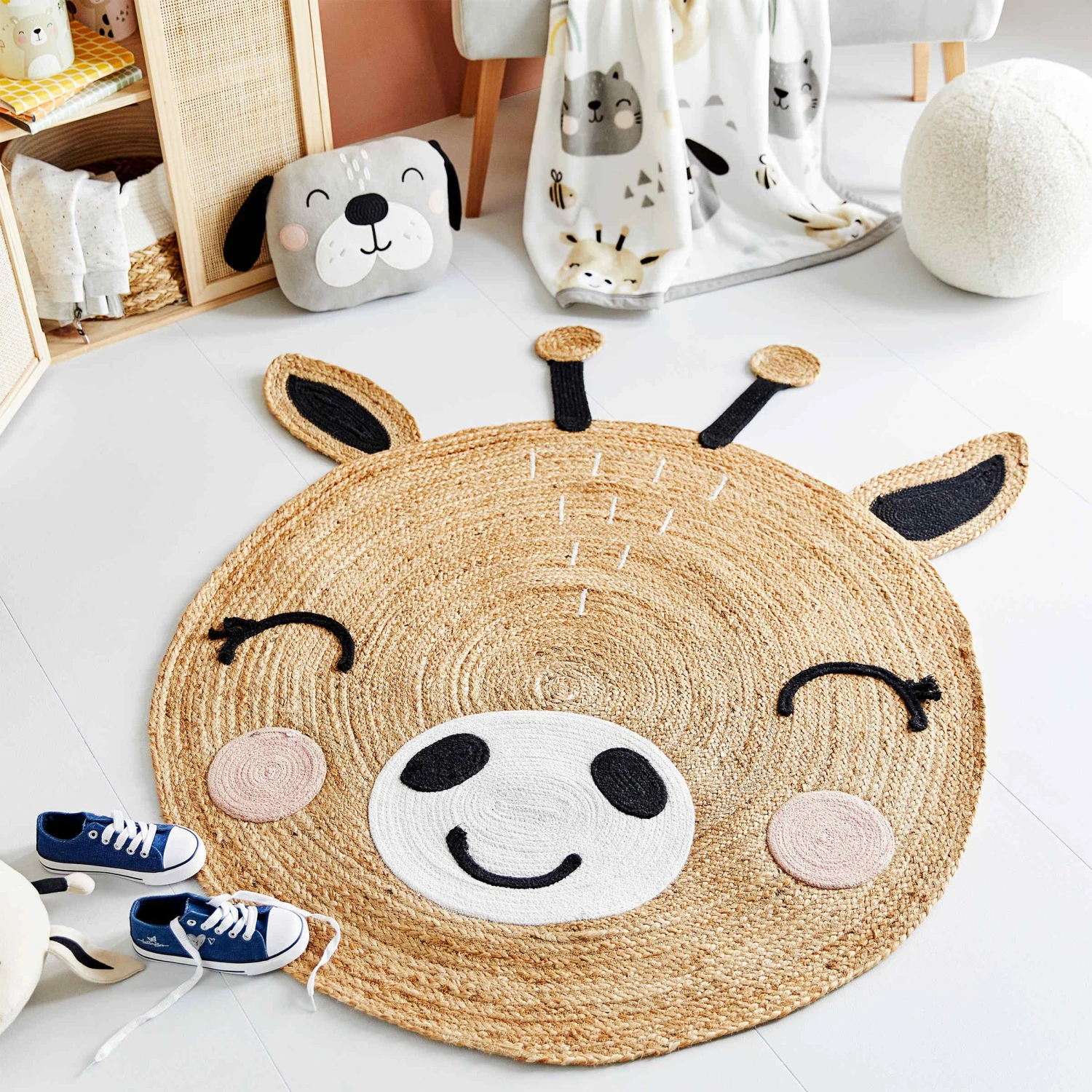 TINY TOWNHanf-Teppich Giraffe Ø110cm 8 TINY TOWNHanf-Teppich Giraffe Ø110cm – Bild 8