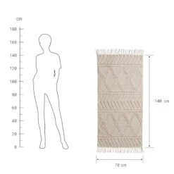 COTTON WAY Läufer Raute L 140 X B 70cm 8 COTTON WAY Läufer Raute L 140 X B 70cm -Haushaltsgegenstände Rabatte 10228307 2