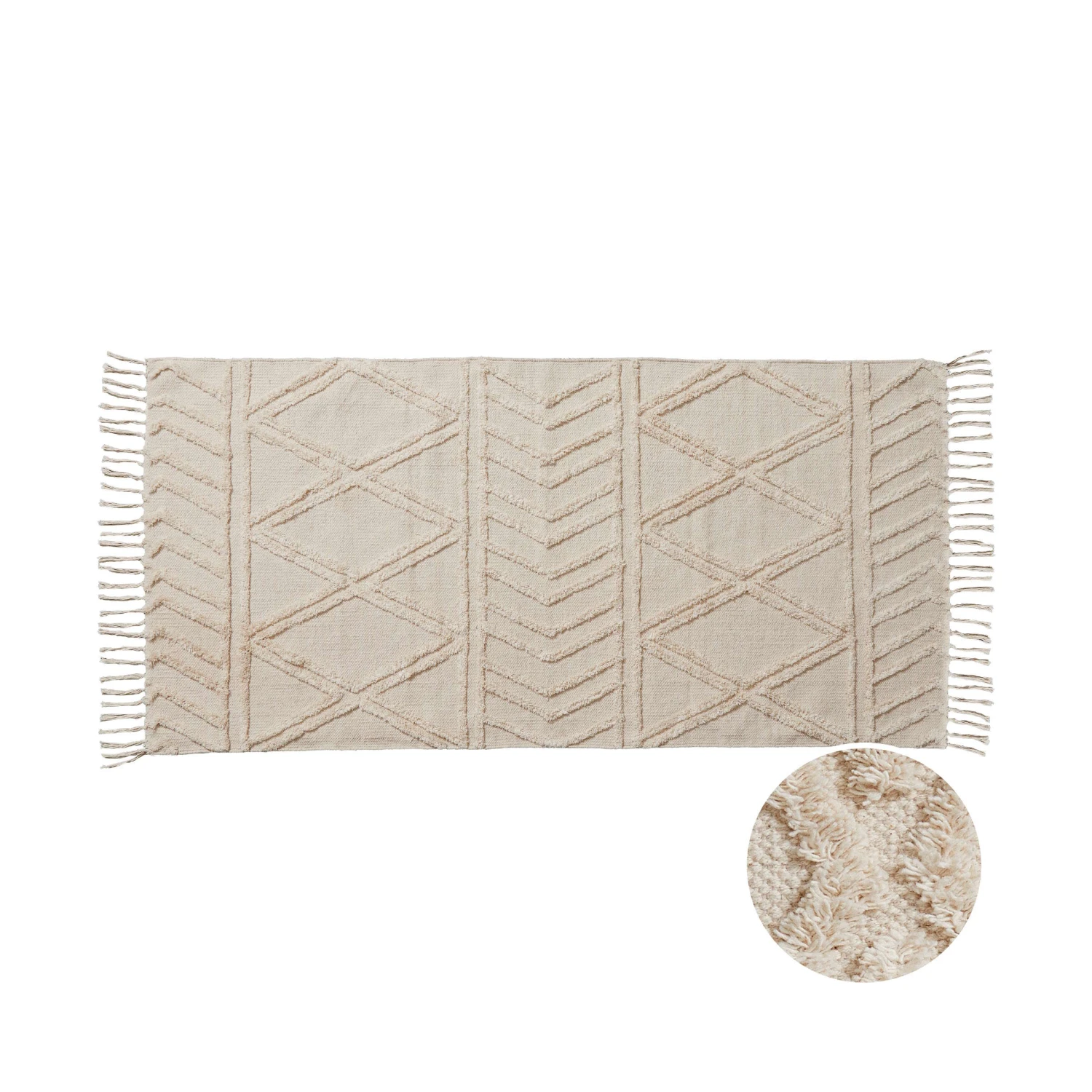 COTTON WAY Läufer Raute L 140 X B 70cm 1 COTTON WAY Läufer Raute L 140 X B 70cm