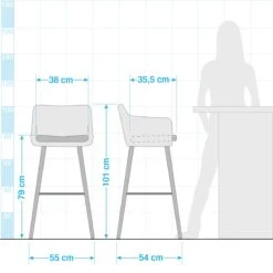 NICHOLAS Barstuhl 2er-Set -Haushaltsgegenstände Rabatte 71000148 9