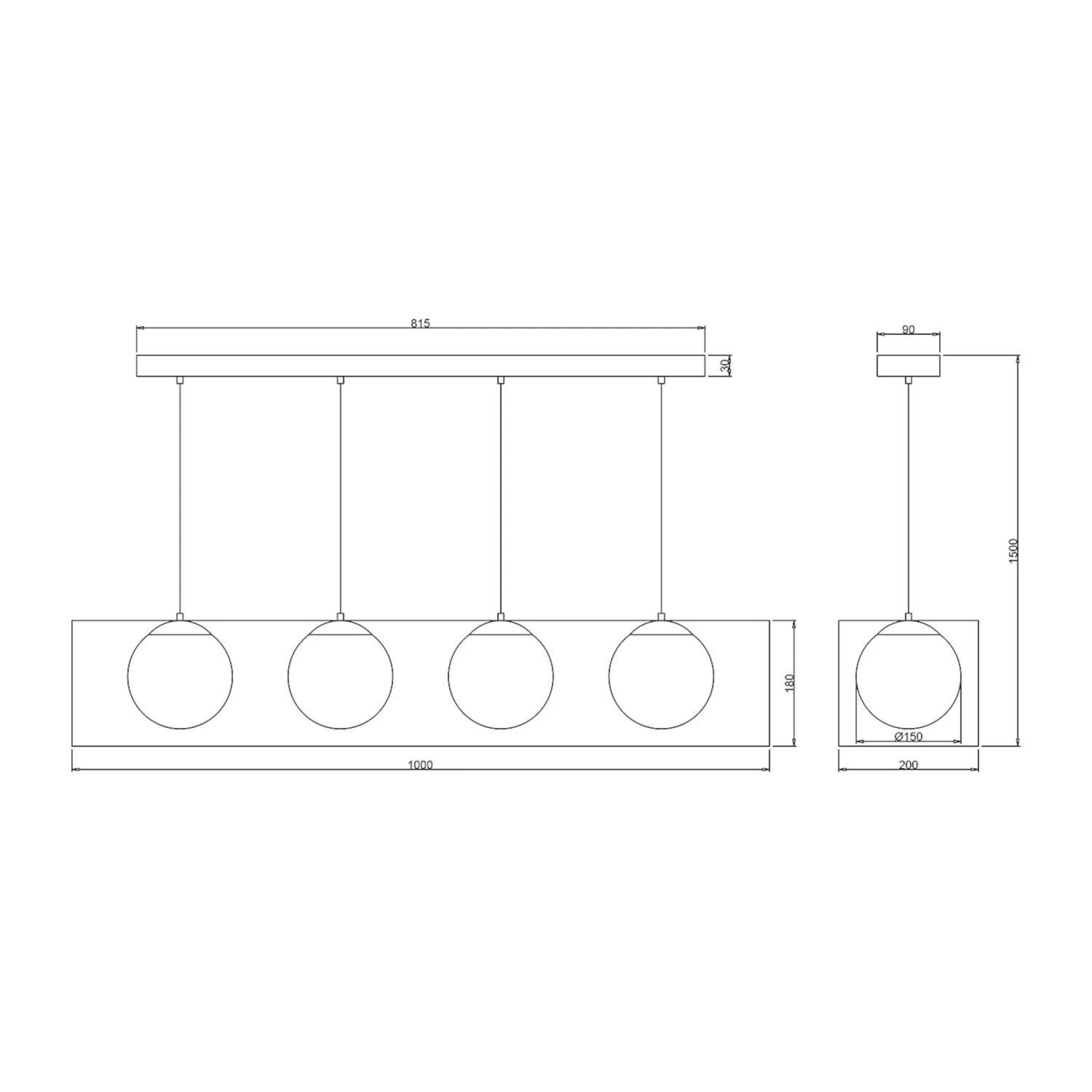 Q-BALL Pendelleuchte 4-flammig 17 Q-BALL Pendelleuchte 4-flammig – Bild 17