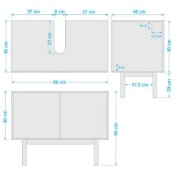 LINDHOLM Waschbeckenunterschrank -Haushaltsgegenstände Rabatte 71000713 12