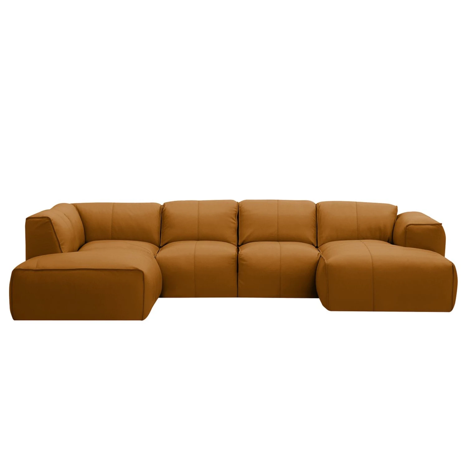 HUDSON Wohnlandschaft Mit Longchair Davorstehend Rechts / Ottomane Links Echtleder 2 HUDSON Wohnlandschaft Mit Longchair Davorstehend Rechts / Ottomane Links Echtleder – Bild 2