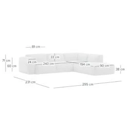 HUDSON Ecksofa 3-Sitzer Mit Recamiere Davorstehend Rechts -Haushaltsgegenstände Rabatte 71000955 9