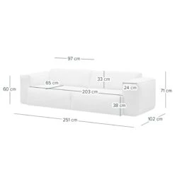 HUDSON Sofa 3-Sitzer Echtleder -Haushaltsgegenstände Rabatte 71000981 11