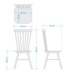 JALENAS Esszimmerstuhl 2er-Set -Haushaltsgegenstände Rabatte 71001561 14