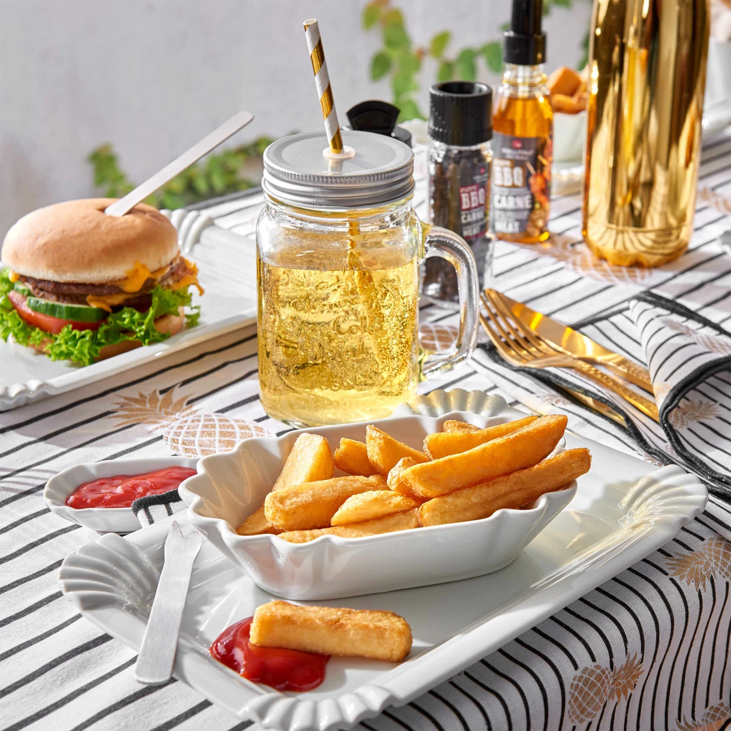 REFRESH 6x Trinkgläser Mason Mit Deckel 450ml 5 REFRESH 6x Trinkgläser Mason Mit Deckel 450ml – Bild 5