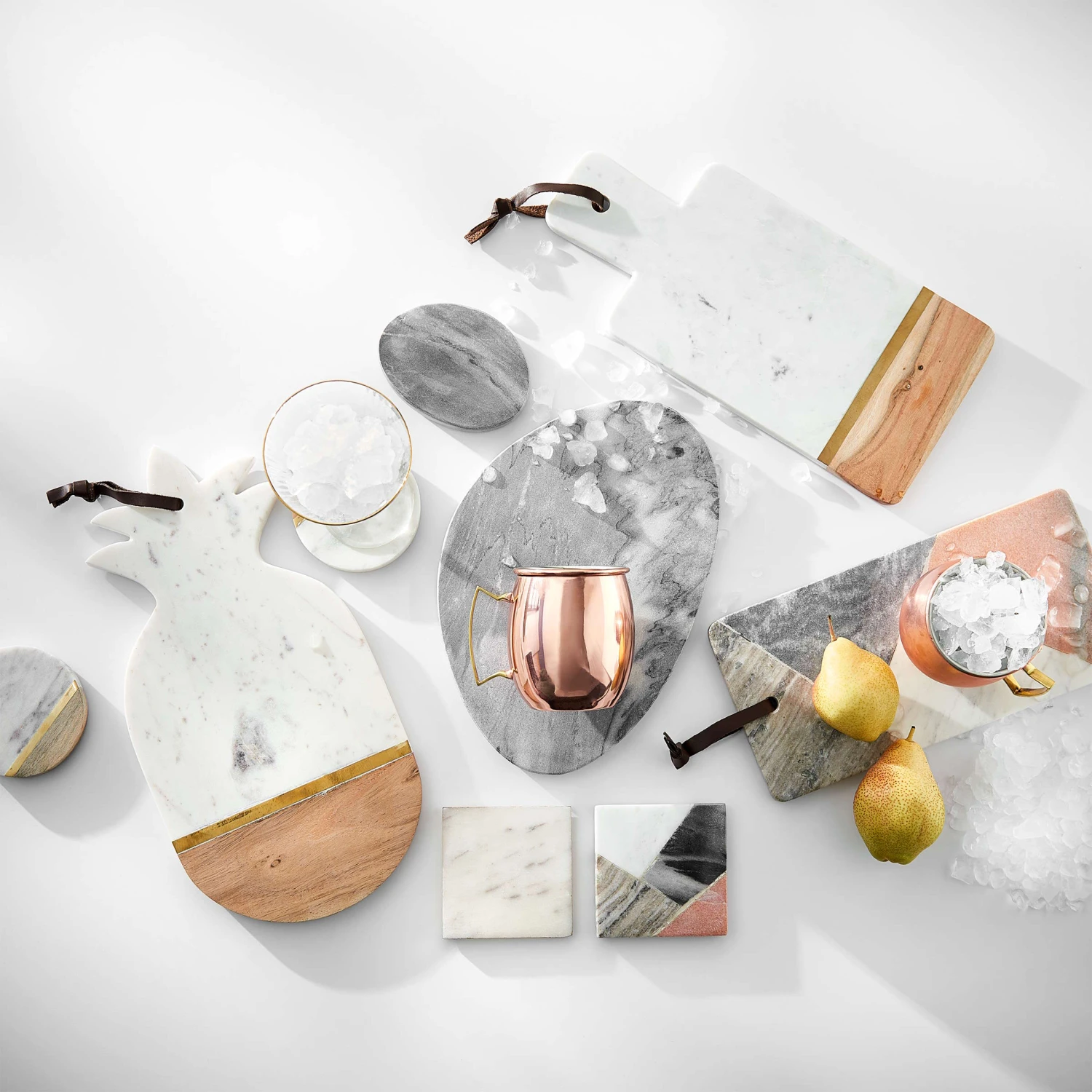 MARBLE 4x Untersetzer Marmor Organisch L 12 X B 9cm 2 MARBLE 4x Untersetzer Marmor Organisch L 12 X B 9cm – Bild 2