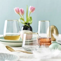 TOUCH OF GOLD 6x Gläser Mit Goldrand 345ml 11 TOUCH OF GOLD 6x Gläser Mit Goldrand 345ml -Haushaltsgegenstände Rabatte BUN00826 4