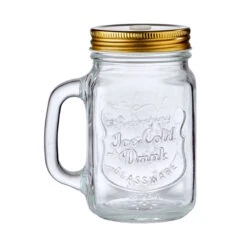 REFRESH 6x Trinkgläser Mason Mit Deckel 450ml 28 REFRESH 6x Trinkgläser Mason Mit Deckel 450ml -Haushaltsgegenstände Rabatte BUN00871 1