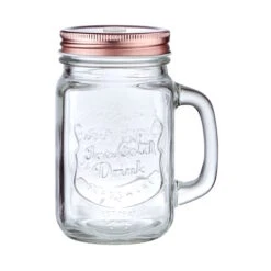 REFRESH 6x Trinkgläser Mason Mit Deckel 450ml 24 REFRESH 6x Trinkgläser Mason Mit Deckel 450ml -Haushaltsgegenstände Rabatte BUN00872