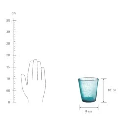 WATER COLOUR 4x Gläser Mit Luftblasen 290ml -Haushaltsgegenstände Rabatte BUN00883 2