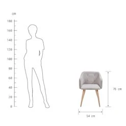 ROCK 'N' SOUL Stuhl 2er-Set Grau -Haushaltsgegenstände Rabatte BUN01299 3