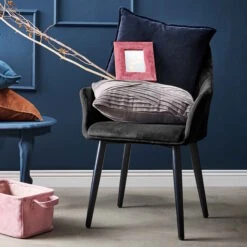 VELVET Stuhl Samt 2er-Set Grau -Haushaltsgegenstände Rabatte BUN01301 3