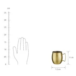 MOSCOW MULE Becher-Set 4-tlg.470ml Matt -Haushaltsgegenstände Rabatte BUN01353 2