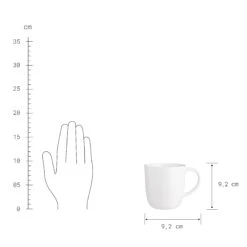 NATIVE 4x Tasse Mit Henkel 300ml -Haushaltsgegenstände Rabatte BUN01527 4